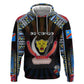 Personalized DR Congo Roots Zip Hoodie African Pride in Fingerprint and Tribal Colors