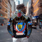Personalized DR Congo Roots Zip Hoodie African Pride in Fingerprint and Tribal Colors