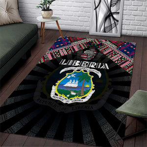 Liberia Roots Area Rug African Pride in Fingerprint and Tribal Colors