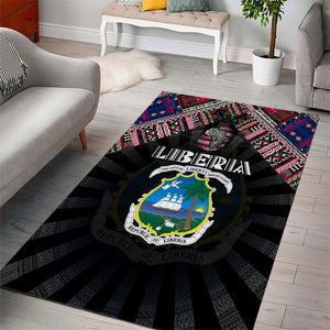 Liberia Roots Area Rug African Pride in Fingerprint and Tribal Colors