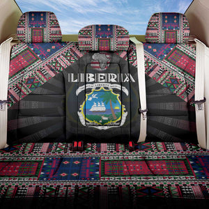 Liberia Roots Back Car Seat Cover African Pride in Fingerprint and Tribal Colors