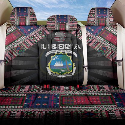 Liberia Roots Back Car Seat Cover African Pride in Fingerprint and Tribal Colors