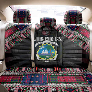 Liberia Roots Back Car Seat Cover African Pride in Fingerprint and Tribal Colors