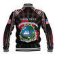 Personalized Liberia Roots Baseball Jacket African Pride in Fingerprint and Tribal Colors
