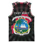 Personalized Liberia Roots Basketball Jersey African Pride in Fingerprint and Tribal Colors - African Pride