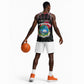 Personalized Liberia Roots Basketball Jersey African Pride in Fingerprint and Tribal Colors - African Pride
