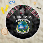 Liberia Roots Beach Blanket African Pride in Fingerprint and Tribal Colors