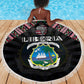 Liberia Roots Beach Blanket African Pride in Fingerprint and Tribal Colors