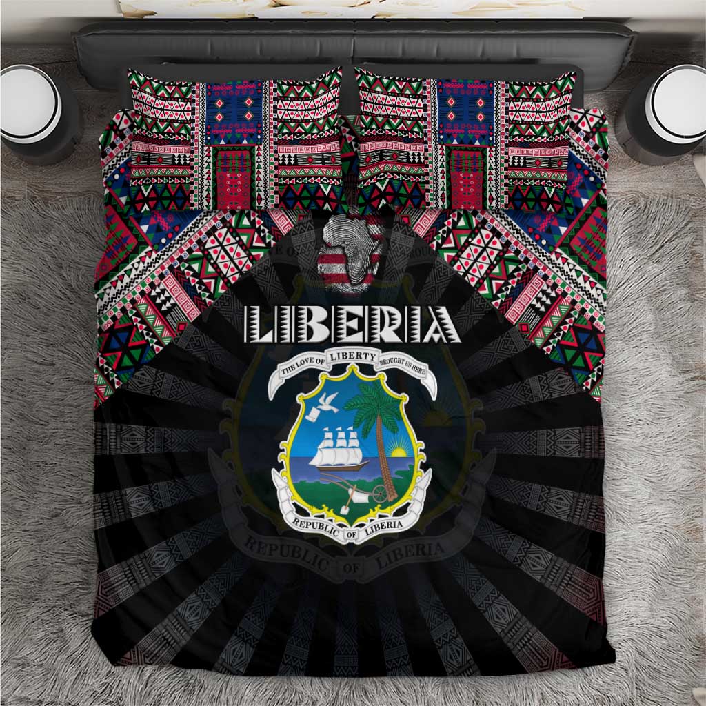 Liberia Roots Bedding Set African Pride in Fingerprint and Tribal Colors