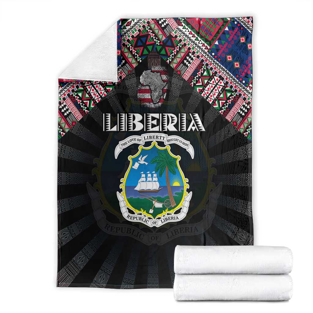 Liberia Roots Blanket African Pride in Fingerprint and Tribal Colors