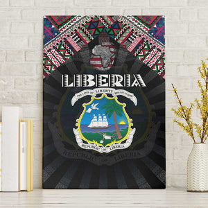 Liberia Roots Canvas Wall Art African Pride in Fingerprint and Tribal Colors