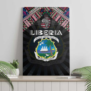 Liberia Roots Canvas Wall Art African Pride in Fingerprint and Tribal Colors