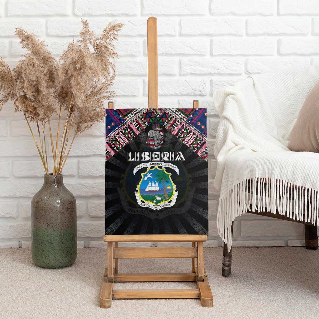 Liberia Roots Canvas Wall Art African Pride in Fingerprint and Tribal Colors