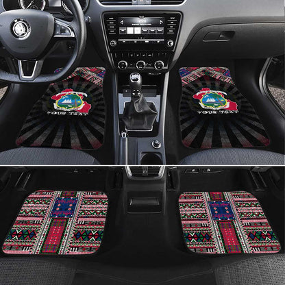 Liberia Roots Car Mats African Pride in Fingerprint and Tribal Colors