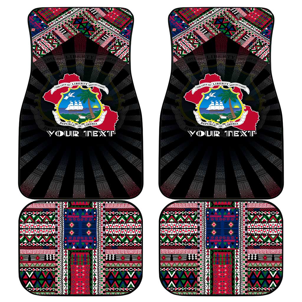 Liberia Roots Car Mats African Pride in Fingerprint and Tribal Colors