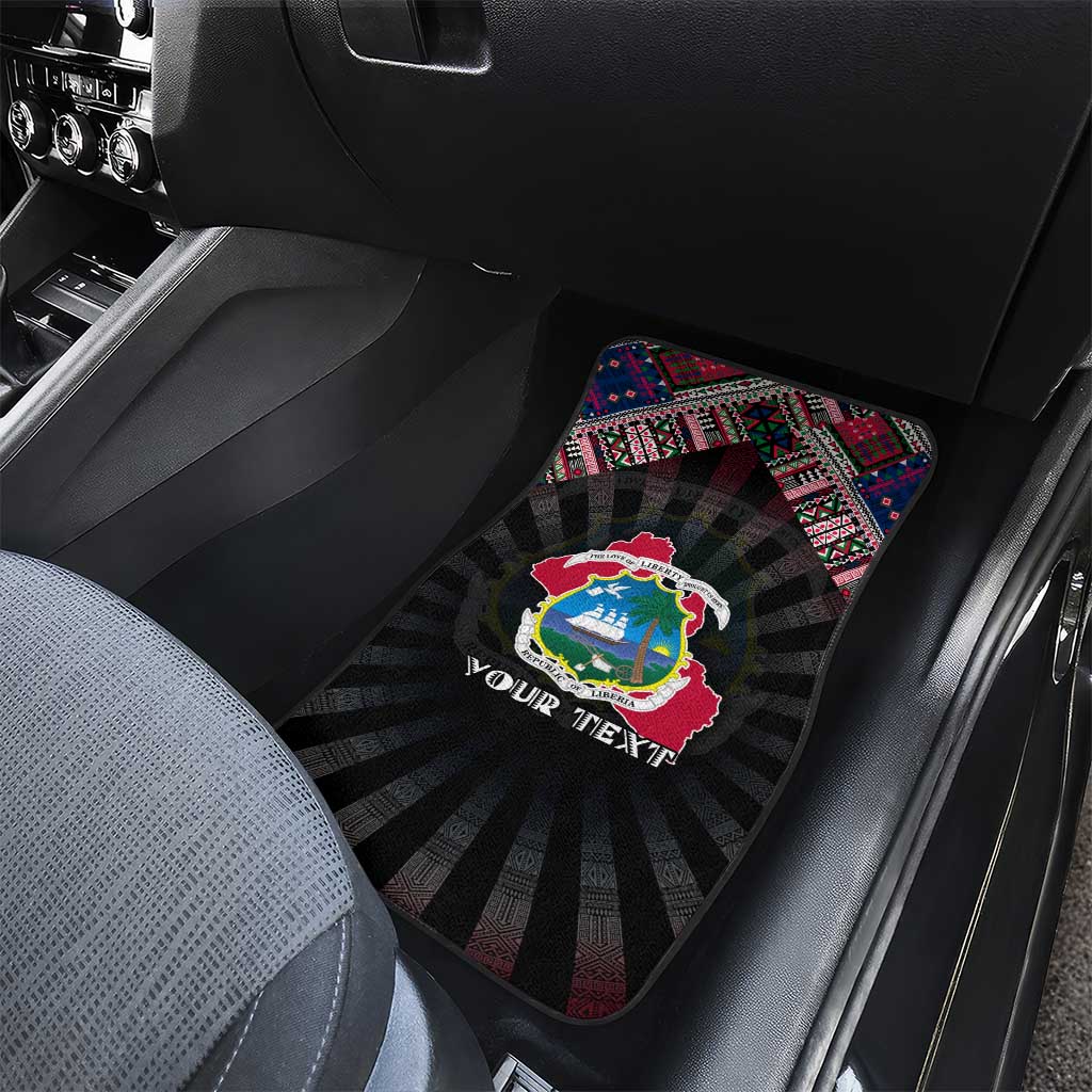 Liberia Roots Car Mats African Pride in Fingerprint and Tribal Colors