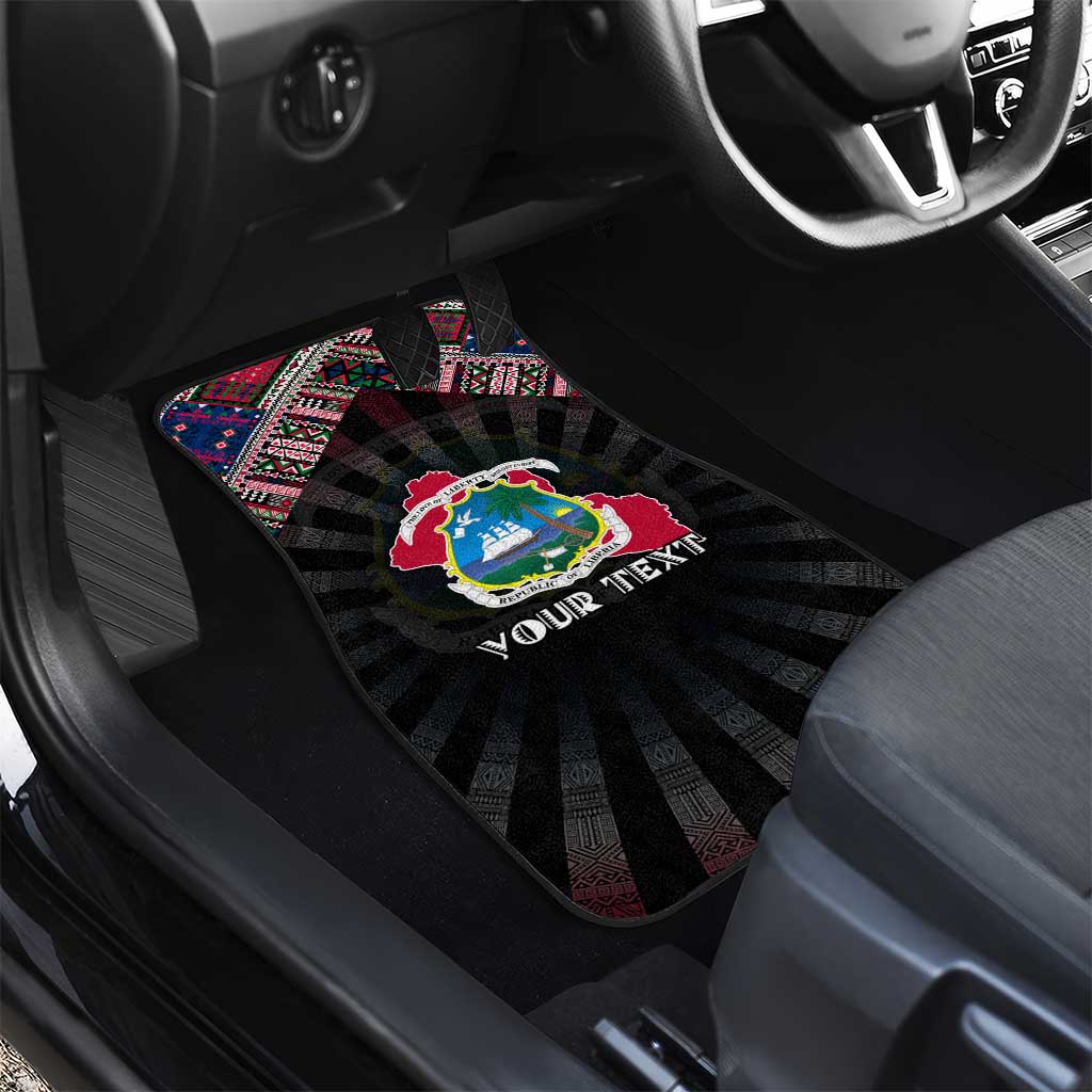 Liberia Roots Car Mats African Pride in Fingerprint and Tribal Colors