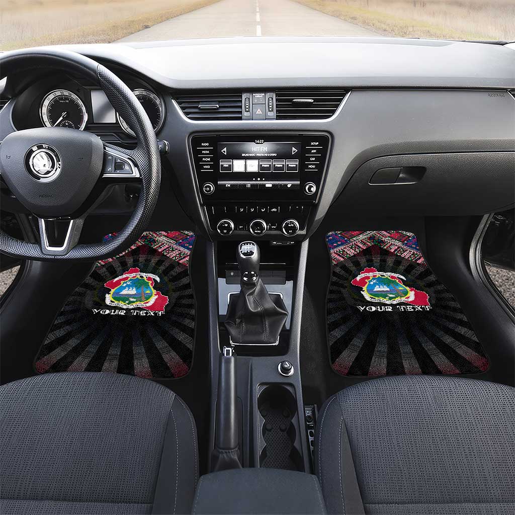 Liberia Roots Car Mats African Pride in Fingerprint and Tribal Colors