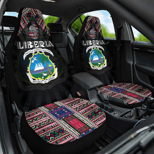 Liberia Roots Car Seat Cover African Pride in Fingerprint and Tribal Colors