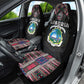 Liberia Roots Car Seat Cover African Pride in Fingerprint and Tribal Colors