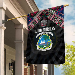 Liberia Roots Garden Flag African Pride in Fingerprint and Tribal Colors