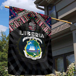 Liberia Roots Garden Flag African Pride in Fingerprint and Tribal Colors