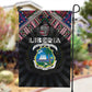 Liberia Roots Garden Flag African Pride in Fingerprint and Tribal Colors