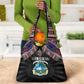 Liberia Roots Grocery Bag African Pride in Fingerprint and Tribal Colors