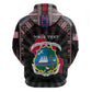 Personalized Liberia Roots Hoodie African Pride in Fingerprint and Tribal Colors