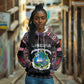 Personalized Liberia Roots Hoodie African Pride in Fingerprint and Tribal Colors