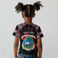 Personalized Liberia Roots Kid T shirt African Pride in Fingerprint and Tribal Colors