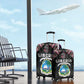 Liberia Roots Luggage Cover African Pride in Fingerprint and Tribal Colors