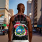 Personalized Liberia Roots Men Tank Top African Pride in Fingerprint and Tribal Colors