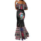 Personalized Liberia Roots Mermaid Dress African Pride in Fingerprint and Tribal Colors