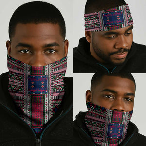 Liberia Roots Neck Gaiter African Pride in Fingerprint and Tribal Colors - African Pride