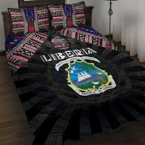 Liberia Roots Quilt Bed Set African Pride in Fingerprint and Tribal Colors