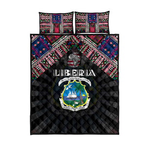 Liberia Roots Quilt Bed Set African Pride in Fingerprint and Tribal Colors