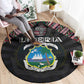 Liberia Roots Round Carpet African Pride in Fingerprint and Tribal Colors