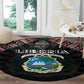 Liberia Roots Round Carpet African Pride in Fingerprint and Tribal Colors