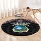Liberia Roots Round Carpet African Pride in Fingerprint and Tribal Colors