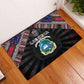 Liberia Roots Rubber Doormat African Pride in Fingerprint and Tribal Colors