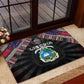 Liberia Roots Rubber Doormat African Pride in Fingerprint and Tribal Colors