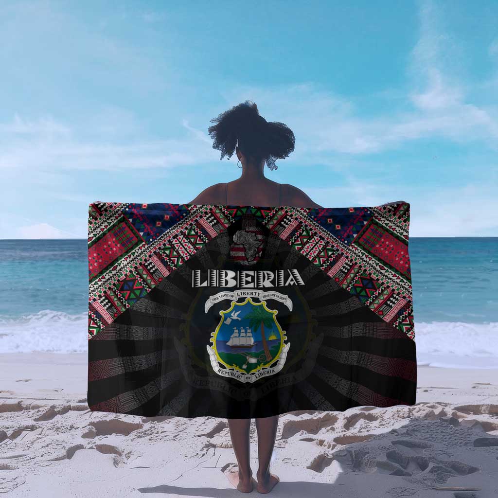 Liberia Roots Sarong African Pride in Fingerprint and Tribal Colors