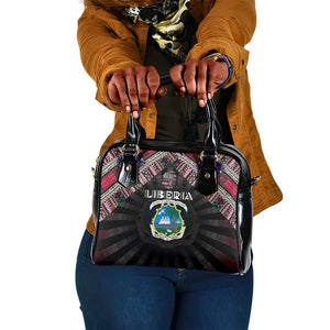 Liberia Roots Shoulder Handbag African Pride in Fingerprint and Tribal Colors