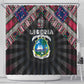 Liberia Roots Shower Curtain African Pride in Fingerprint and Tribal Colors