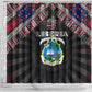 Liberia Roots Shower Curtain African Pride in Fingerprint and Tribal Colors