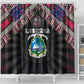 Liberia Roots Shower Curtain African Pride in Fingerprint and Tribal Colors