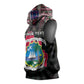 Personalized Liberia Roots Sleeveless Hoodie African Pride in Fingerprint and Tribal Colors - African Pride