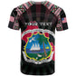 Personalized Liberia Roots T shirt African Pride in Fingerprint and Tribal Colors