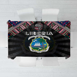 Liberia Roots Tablecloth African Pride in Fingerprint and Tribal Colors